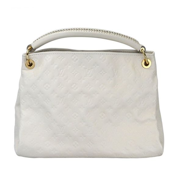 Louis Vuitton Artsy MM Monogram Amplant Neige White Leather Shoulder Bag - Picture 2 of 14